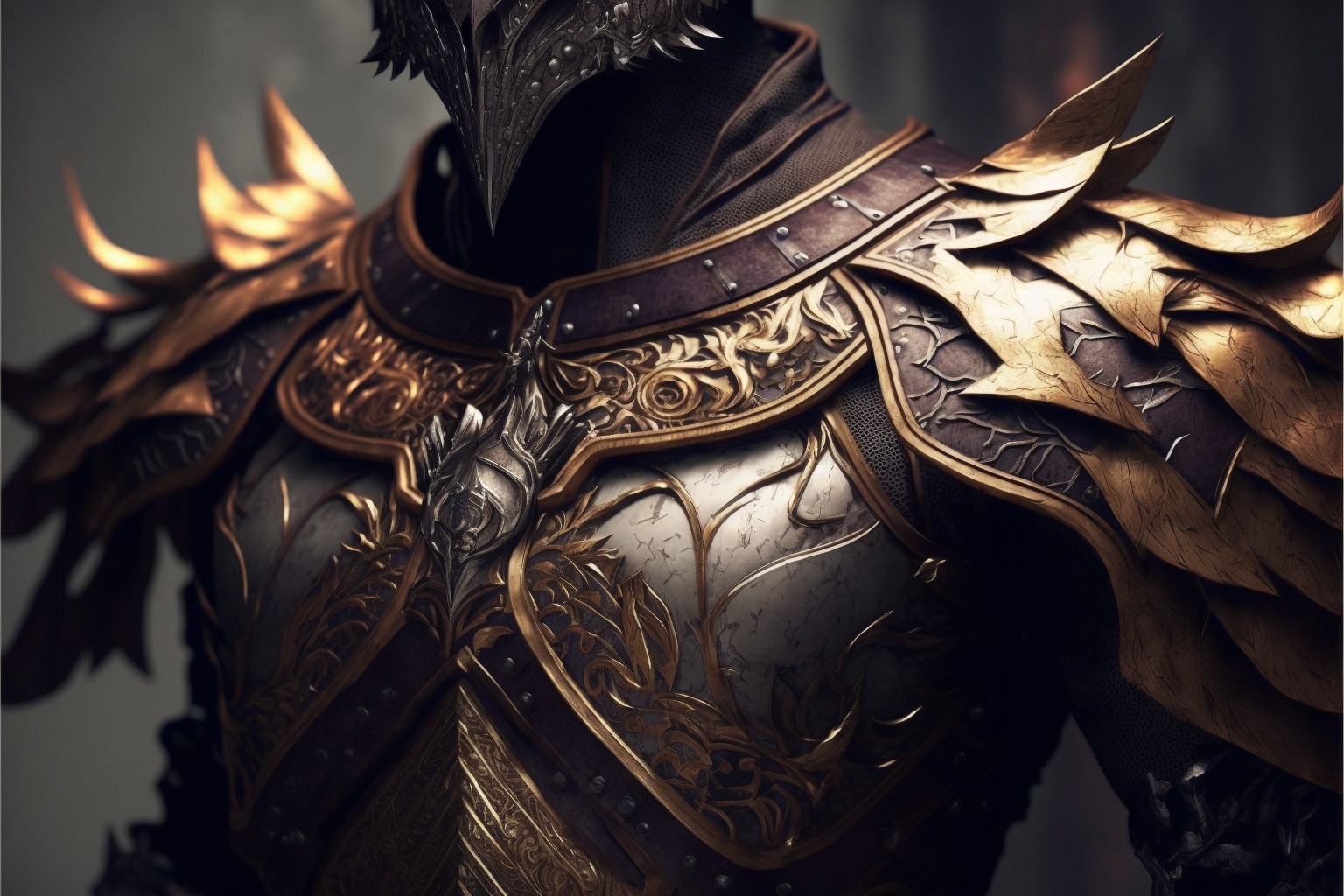 skyrim dragonbone armor, , cinematic lighting, photorealistic, gold highlights --ar 3:2