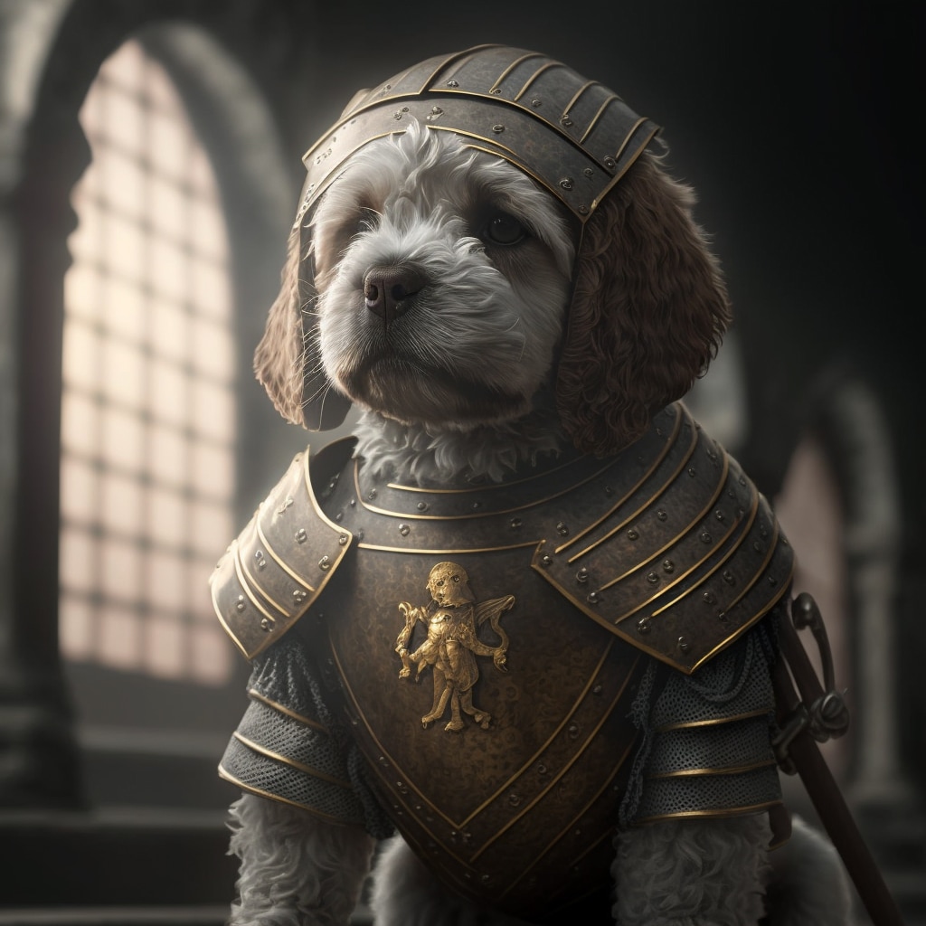 crusader, medieval, puppy knight